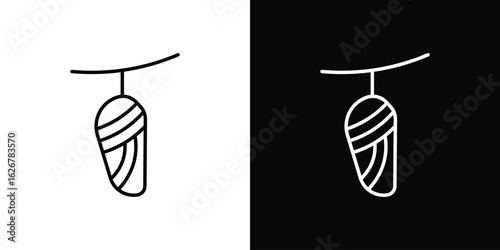Cocoon icon, outline vector sign, logo design download