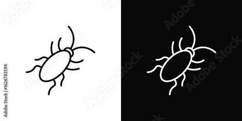 Cockroach icon, outline vector sign, logo design download