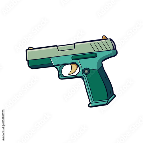 Creative Glock 43 Gun Vector Style No Text