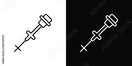 Car dipstick icon, outline vector sign, logo design download
