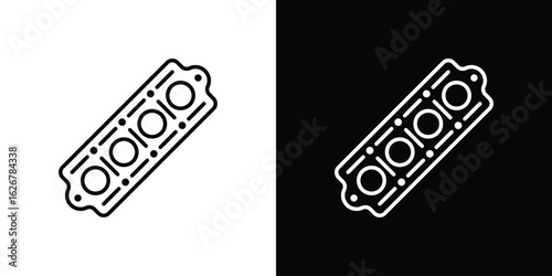 Car gasket icon, outline vector sign, logo design download