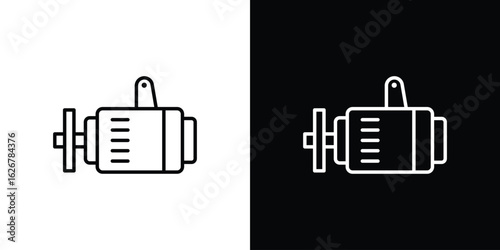 Car alternator icon, outline vector sign, logo design download