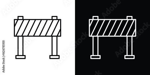 Barrier icon, outline vector sign, logo design download