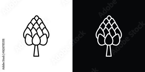 Artichoke icon, outline vector sign, logo design download