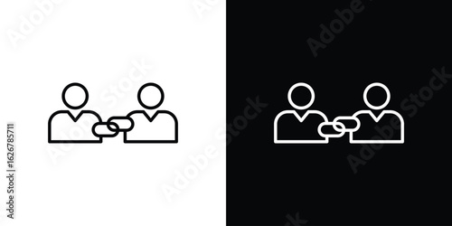 Affiliate link icon, outline vector sign, logo design download