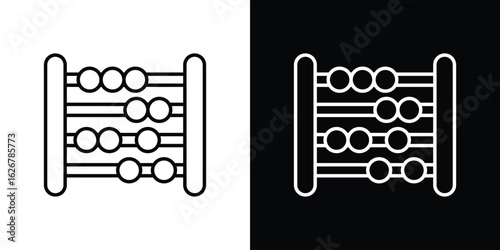 Abacus icon, outline vector sign, logo design download