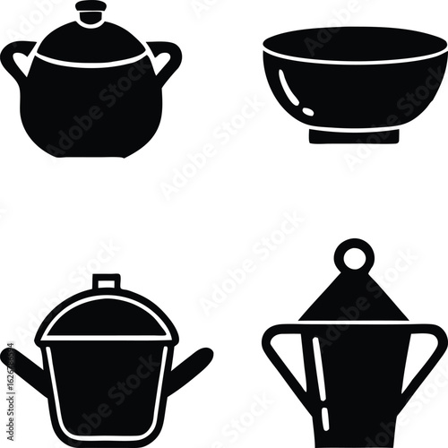 Set of kitchen utensils vector illustration