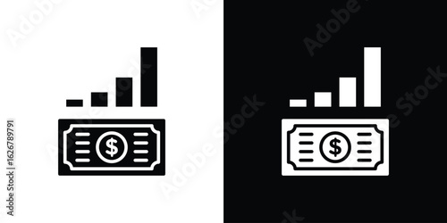 capital gain icon, glyph style icon for web site or mobile app