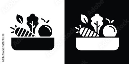 Vegetable icon, glyph style icon for web site or mobile app