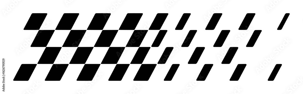 Obraz premium Black and white abstract checkered pattern with fading effect vector