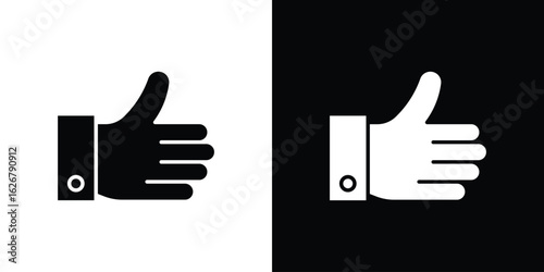Thumb up icon, glyph style icon for web site or mobile app