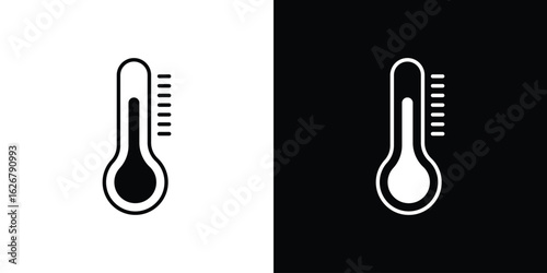 Thermometer icon, glyph style icon for web site or mobile app