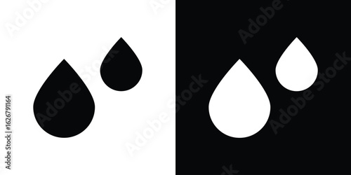 Tear drop icon, glyph style icon for web site or mobile app