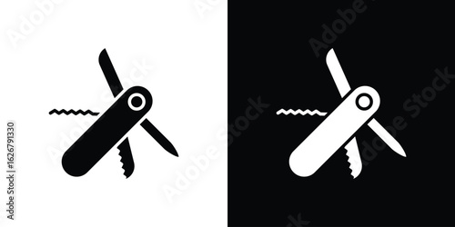 Swiss Knife icon, glyph style icon for web site or mobile app