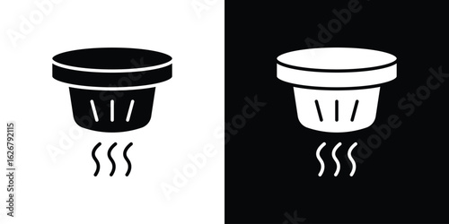 Smoke detector icon, glyph style icon for web site or mobile app