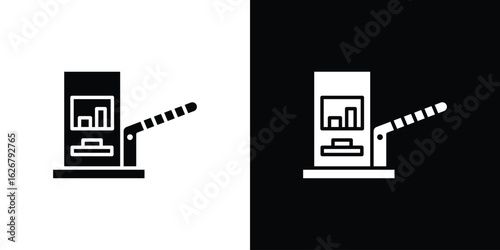 Road toll icon, glyph style icon for web site or mobile app