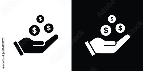 Revenue icon, glyph style icon for web site or mobile app
