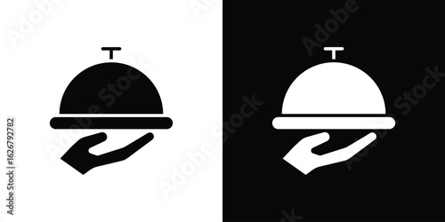 Restaurant Tray icon, glyph style icon for web site or mobile app