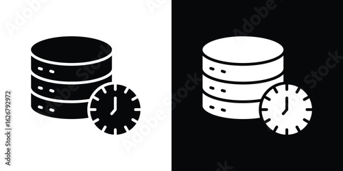 Real time data icon, glyph style icon for web site or mobile app