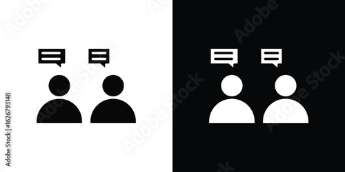 Public opinion icon, glyph style icon for web site or mobile app