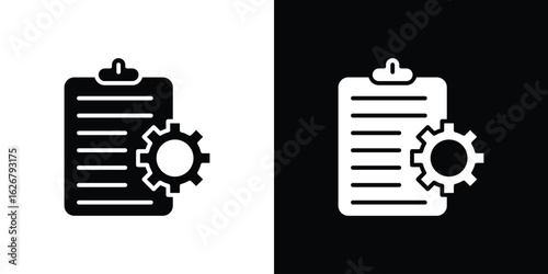 Project management icon, glyph style icon for web site or mobile app