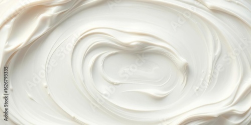Swirled white clay smear, textured, creamy consistency, isolated,  studio shot,  cosmetic clay