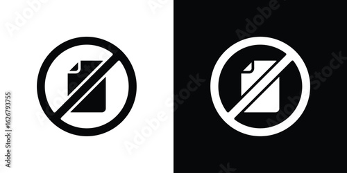 Paperless icon, glyph style icon for web site or mobile app