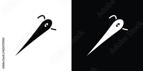 Needle icon, glyph style icon for web site or mobile app