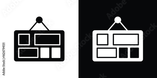 Mood board icon, glyph style icon for web site or mobile app