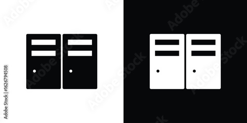 Locker icon, glyph style icon for web site or mobile app