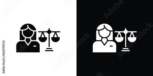 Lawyer icon, glyph style icon for web site or mobile app