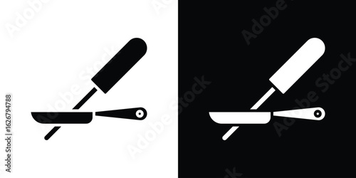 Knife sharpener icon, glyph style icon for web site or mobile app