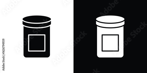 Jar icon, glyph style icon for web site or mobile app