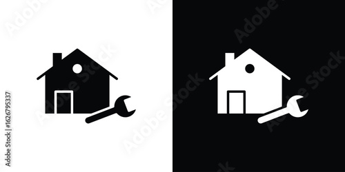 Home repair icon, glyph style icon for web site or mobile app