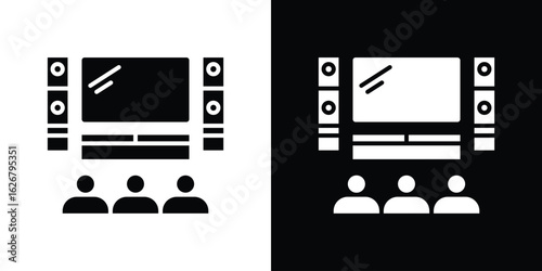 Home cinema icon, glyph style icon for web site or mobile app