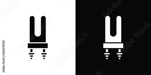 Heating element icon, glyph style icon for web site or mobile app