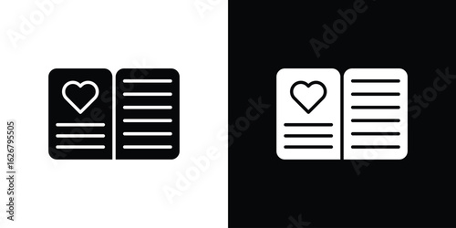 Guests book icon, glyph style icon for web site or mobile app
