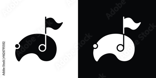 Golf yard icon, glyph style icon for web site or mobile app