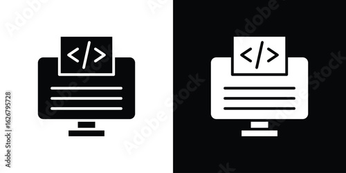Front end icon, glyph style icon for web site or mobile app
