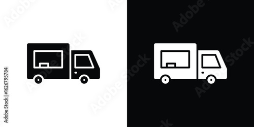 Food truck icon, glyph style icon for web site or mobile app