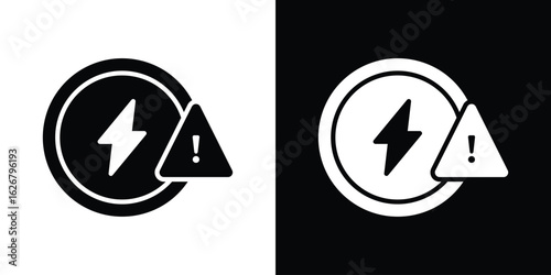 Electric Problem icon, glyph style icon for web site or mobile app