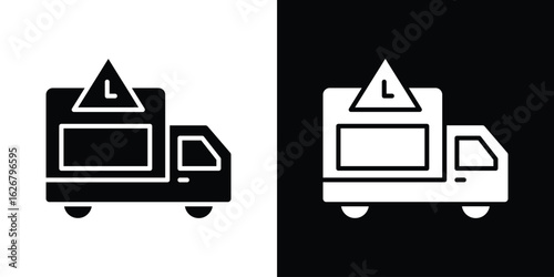 Delivery delay icon, glyph style icon for web site or mobile app