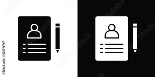 Curriculum icon, glyph style icon for web site or mobile app