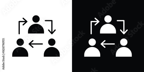 Coordinate icon, glyph style icon for web site or mobile app