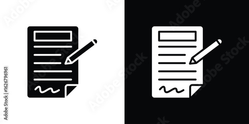 Contract icon, glyph style icon for web site or mobile app