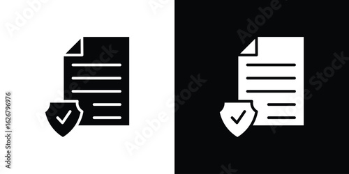 Contract coverage icon, glyph style icon for web site or mobile app
