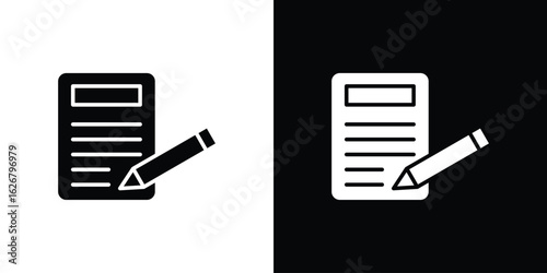 Content icon, glyph style icon for web site or mobile app