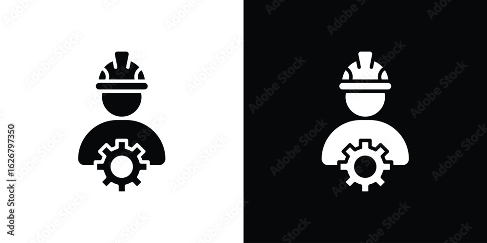 Obraz premium Civil Engineer icon, glyph style icon for web site or mobile app