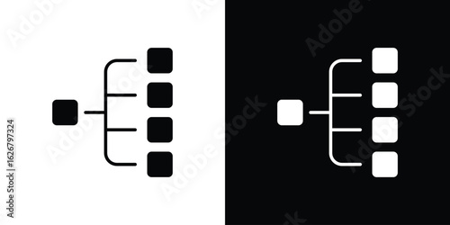 classification icon, glyph style icon for web site or mobile app