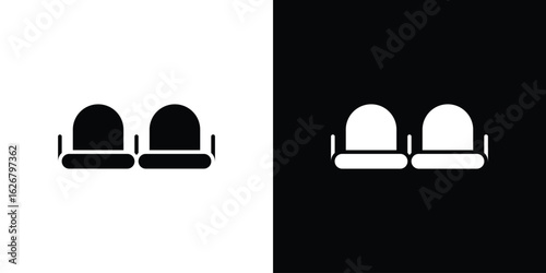 Cinema seat icon, glyph style icon for web site or mobile app